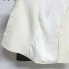 Ternos femininos Jaqueta feminina com decote em V sem mangas 2023 Início do outono Cor sólida para todos os jogos Temperamento Casaco de peito único para senhoras