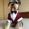 犬のアパレルアフアペットタキシードドッグパグ服のための犬の犬タキシードコスチュームのための大きな服のジャケットビッグドッグコートストライプ服ペットアパレル230719