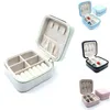 Bathroom Storage & Organization Women Travel Jewelry Box Case PU Leather Zipper Boxes Organizer For Earrings Rings267y