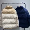 冬のメンズジャケットダウンパーカーデザイナーの男性パフレターコートフリースジャケットアウターウェアスタンドカラーノースレター女性衣料品S-L
