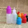 10 ml E Vloeibare flessen 1/3oz PE Plastic druppelaar fles met kindbestendige doppen 3000 pcs Lege e-Juice Oilflessen Begxe