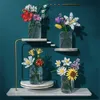 Blocchi Building Block Bouquet Piccole particelle Building Block Decorazione floreale Disposizione dei fiori Decorazioni per la casa Assemblaggio Building Block R230720