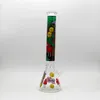 7mm 18inch Decal Beaker Bong Glass Bong Popular High Quality Water Pipes Glass Bong Wholesale for Adult