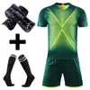 Other Sporting Goods Soccer shirts and shorts set for Men kids football uniforms Custom Boys girls Clothes Sets with socks shin guard 230720