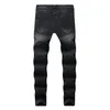 2020 nuovi Jeans da motociclista da motociclista strappati skinny Mens plus Size 28-42 Jeans con toppe mimetiche nere per uomo High stretch240T