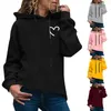 Hoodies voor dames Sweatshirts voor dames Groot formaat Love Printed Sweater met capuchon en lange mouwen Kledingopruiming Sudaderas