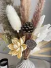 Dried Flowers Natural Dried Lotus Flowers Farmhouse Bouquet Dried Pampas Grass Decor Wedding Floral For Party Home Room Table Decoration R230720