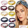 Headbands Bohemian Tie Dye Cross Hair Band For Women Yoga Sport Fitness Knot Wide Brim Accessories 99Colors Drop Delivery Jewelry Ha Dhlyk