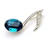 Broches Petite Taille Plaqué Or Strass Cristal et Bleu Royal Verre Pierre Note de Musique Petite Broche Brooch306j