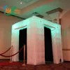 Duas portas 2 portas personalizadas para festa de casamento inflável pobooth led pobooth tenda 277W