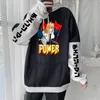 Hoodies masculinos Power Cartoon Chainsaw Man Anime Women Harajuku Manga Graphic Streetwear Moda Camisolas Patchwork de Manga Comprida