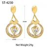 Boucles d'oreilles pendantes pour femmes amour coeur cercle motif longue suspension mariée mariage bijoux accessoires cadeaux de noël