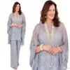 رائع Lilac Plus Size 2019 الدانتيل الشيفون أم لفساتين العروس ، بالإضافة إلى الحجم لنساء ضيوف الحفلات الرسمية لـ WEDD236L