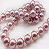 Nya fina pärlor smycken fina 10-11 mm naturliga australiska sydsjön rosa pärlhalsband 18 tum silver270o