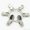 Whole- shipping 100pcs / lot Lead Metal Suspender Paci Pacifier Ruban Clips Holder Plastic Insert 323