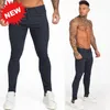 Gingtto Blue Jeans Slim Fit Jeans Super Skinny для Men Street Wear Hio Hop лодыжка плотно приспособлена к телу большие размеры растяжения ZM05 C2667