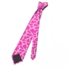 Bow Ties Pink Cow Print Mönster män kvinnor slipsar mode polyester 8 cm klassisk hals för daglig slitage cravat party