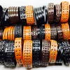 Men's 30pcs pack Black Brown Coffee Genuine Leather Wide Fashion Cuff Bracelets Whole Bulk Lots Brand New245h