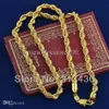 Whole - ed Splendid 14k Real Yellow Gold Filled Collier Corde lien Chaîne GF Bijoux Hommes ou femmes 60cm 4mm widt309Q