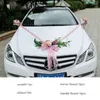 Dekorativa blommor Moon Bay Type Wedding Car Silk Flower Decoration Kit Hemvägg Falskt konstgjord