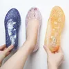 Sandaler Savanah Summer Women mode Hollow Out Flat Bottom Anti Slip Female Plastic Jelly Beach Slippers Ladies Casual Shoes