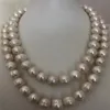 Underbar 12-13mm South Sea White Pearl Necklace 925 Silver276e