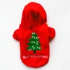 Dog Apparel Christmas Puppy Coat Jacket Red Winter Autumn Xmas Costume Tree XS/S/M/L/XL Short-sleeved Round Neck Hoodies