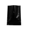 6 9cm Siyah Açık Üst Gıda Torbaları Parlak Alüminyum Folyo Vakum Paket Torba Isı Sızdırmazlığı Sızdırmaz Kahve Tozu Ambalaj Mylar BA291I