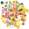 Shoe Parts Accessories Randomly 100 pieces of glowing cartoon shoes Charming silicone decoration Aniaml light in dark wristband accessories 230719