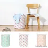 Storage Baskets Basket Cotton Linen Foldable Laundry Basket Dirty Clothes Toy Storage Bag Pouch Holder Big Organizer Bin Handle R230720