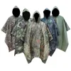 Multifunctional Camo Raincoat Waterproof Rain Coat Men Women Camping Fishing Motorcycle Rain Poncho Outdoor Tent