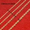 Guldfylld halsbandskedja för män Kvinnor Rope Högkvalitativa smyckekedjor257o