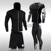 Trainingspakken voor heren Compressie-sportkledingpakken voor heren Gympanty's Trainingskleding Workout Joggen Sportset Running Rashguard Trainingspak voor heren J0720