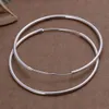 925 Sterling Silver Charms Cicles Hoops Earings E042 Holidays Presentlådor 289T