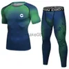 Tute da uomo Tuta da compressione da uomo Tight Set Running Sport Quick Dry Sportswear Maschile Palestra Fitness Training MMA Men Jogging Sportion Sete J230720