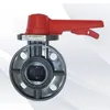 PVC handle wafer butterfly valve, fully plastic chemical valve