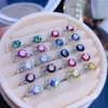 Stud Earrings 2023 1CT Colorful Moissanite Diamond Women's Original 925 Sterling Silver Red Green Blue Earings For Women