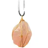 Pendant Necklaces Irregar Natural Crystal Stone Gold Sier Plated With Chain For Women Girl Decor Jewelry Drop Delivery Pendants Dhkw4