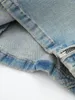 Kvinnors tankar mode denim chic tubs tops för kvinnor 2023 sommar backless design jean dragkedja korta korsetter sexig vintage skörd kvinna