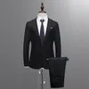 Costumes pour hommes Blazers blanc formel personnalisé mariage smoking décontracté hommes affaires dernière mode dîner bal 3 pièces Blazer gilet 267z