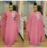 Etniska kläder 2023 Summer Loose African Chiffon Maxi Dress for Women Elegant Lady Wedding Evening Party Gown Plus Size Kaftan Casual