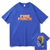 Mannen T Shirts Anime Fire Force Grafische T-shirt Manga Shinra Kusakabe Gedrukt T-shirt Mannen Street Vintage Streetwear Vrouwen tops