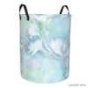 Paniers de rangement panier de linge pliant peinture de fleurs bleues sales toys toys rangement godet garde-robe vêtements organisateur r230720