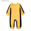 Jumpsuits Boys and Girls' Spring and Autumn Bruce Lee Battle Suit Long sleeved Solid One Piece Creeper Romper Children's Wear ins T230720