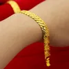 Bracelet à chevrons pour femmes et hommes chaîne de poignet en or jaune 18 carats rempli de bijoux solides accessoires classiques 21cm281a