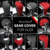 Alcantara Suede Wrapping ABS Gear Shift Knob Cover för Audi A3 A4L A5 A6 A6L A7 Q5 Q5L Q7 S6 S7 Q2L TT TTRS RSQ3 RS3 RS4 RS5 RS6286I