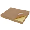 100 feuilles de papier d'autocollant kraft transfert de toner de chaleur A4 auto-adhésif marron BRIME IMPROPIÈRE Étiquette papier pour laser jet 236p