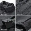 メンズカジュアルシャツ2023スプリングコットンシャツルースソリッドカラーワークウェア日本のファッションインシン長袖