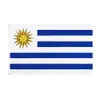 Uruguay National Flag Retail Direct Factory Whole 3x5Fts 90x150cm Polyester Bannière Utilisation Extérieure Intérieure Toile Tête avec Métal 226u