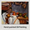 Handgefertigtes abstraktes Ölgemälde auf Leinwand, Ingwertopf mit Granatapfel und Birnen, Paul Cezanne, lebendiges Wandkunst-Meisterwerk für das Büro